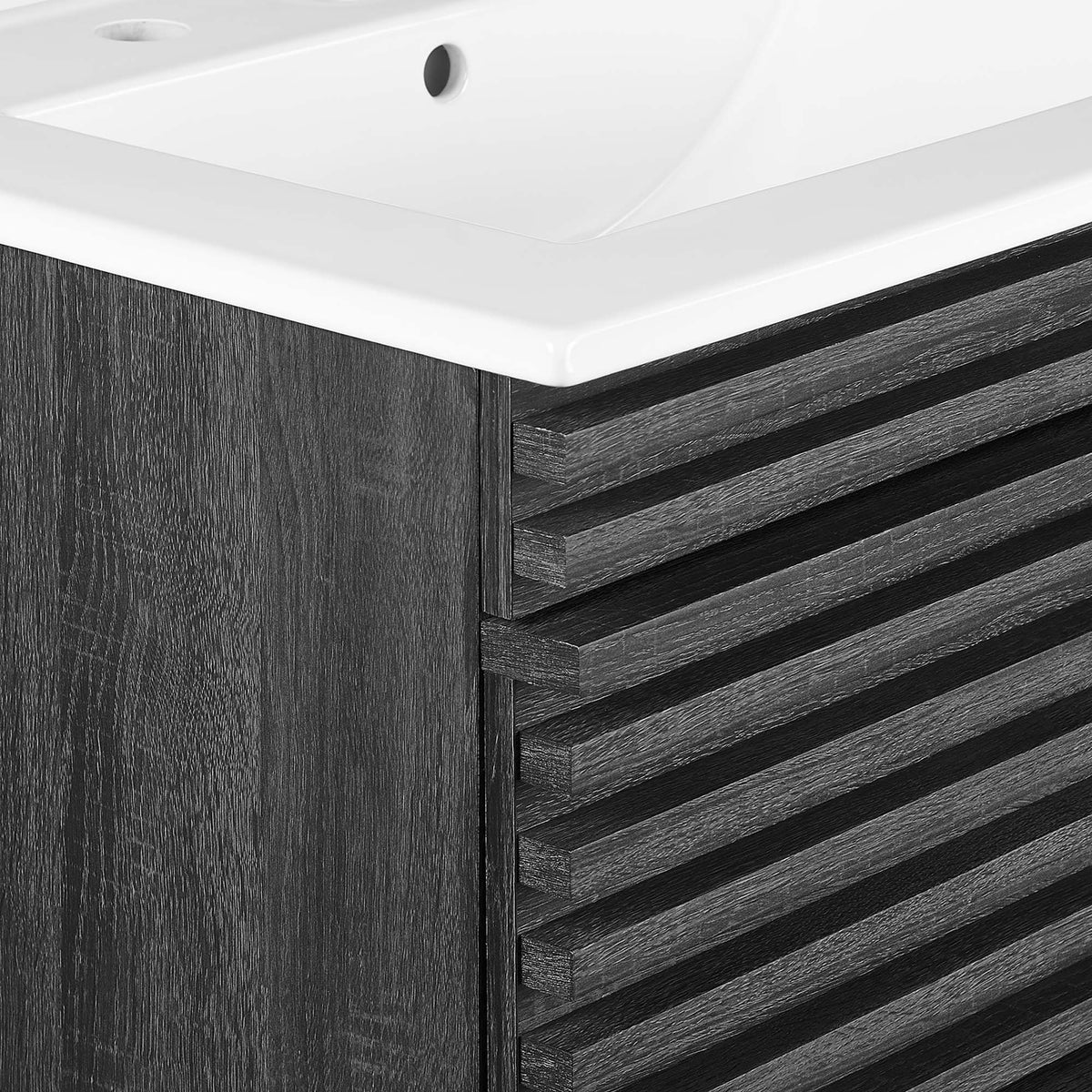 Render 24" Wall-Mount Bathroom Vanity - Charcoal White