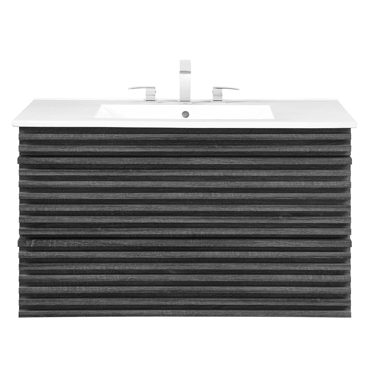 Render 36" Wall-Mount Bathroom Vanity - Charcoal White