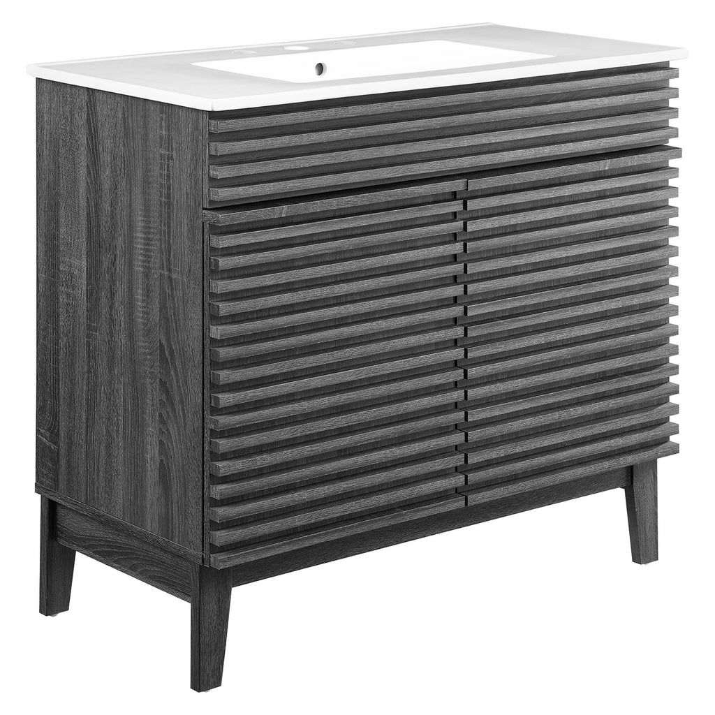 Render 36" Bathroom Vanity - Charcoal White