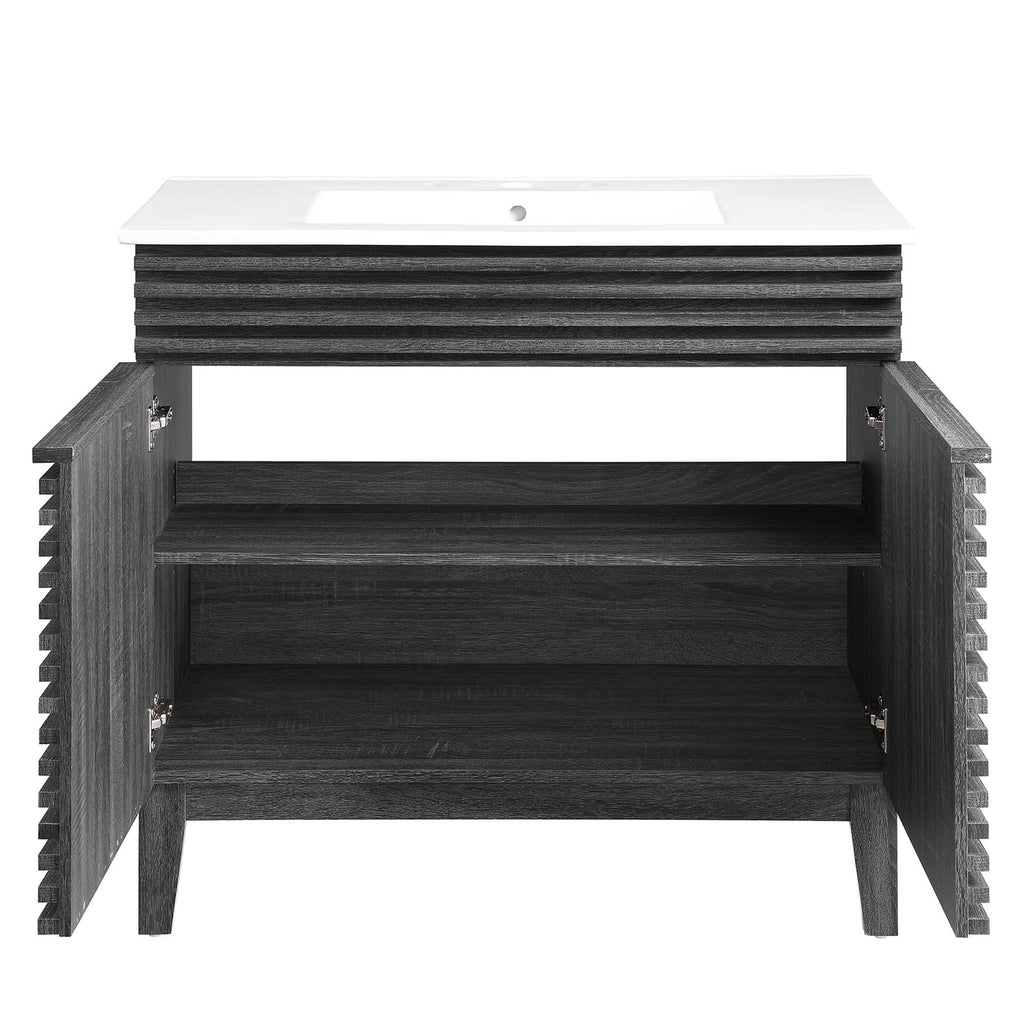 Render 36" Bathroom Vanity - Charcoal White