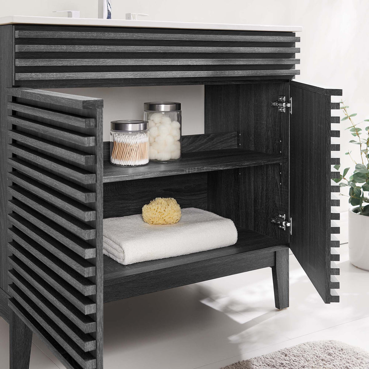 Render 36" Bathroom Vanity - Charcoal White