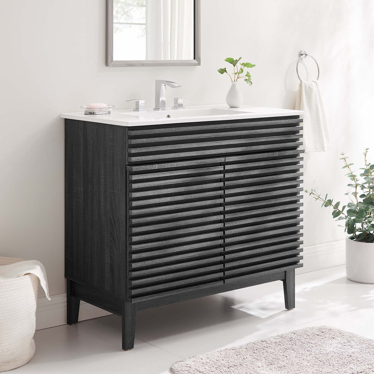 Render 36" Bathroom Vanity - Charcoal White