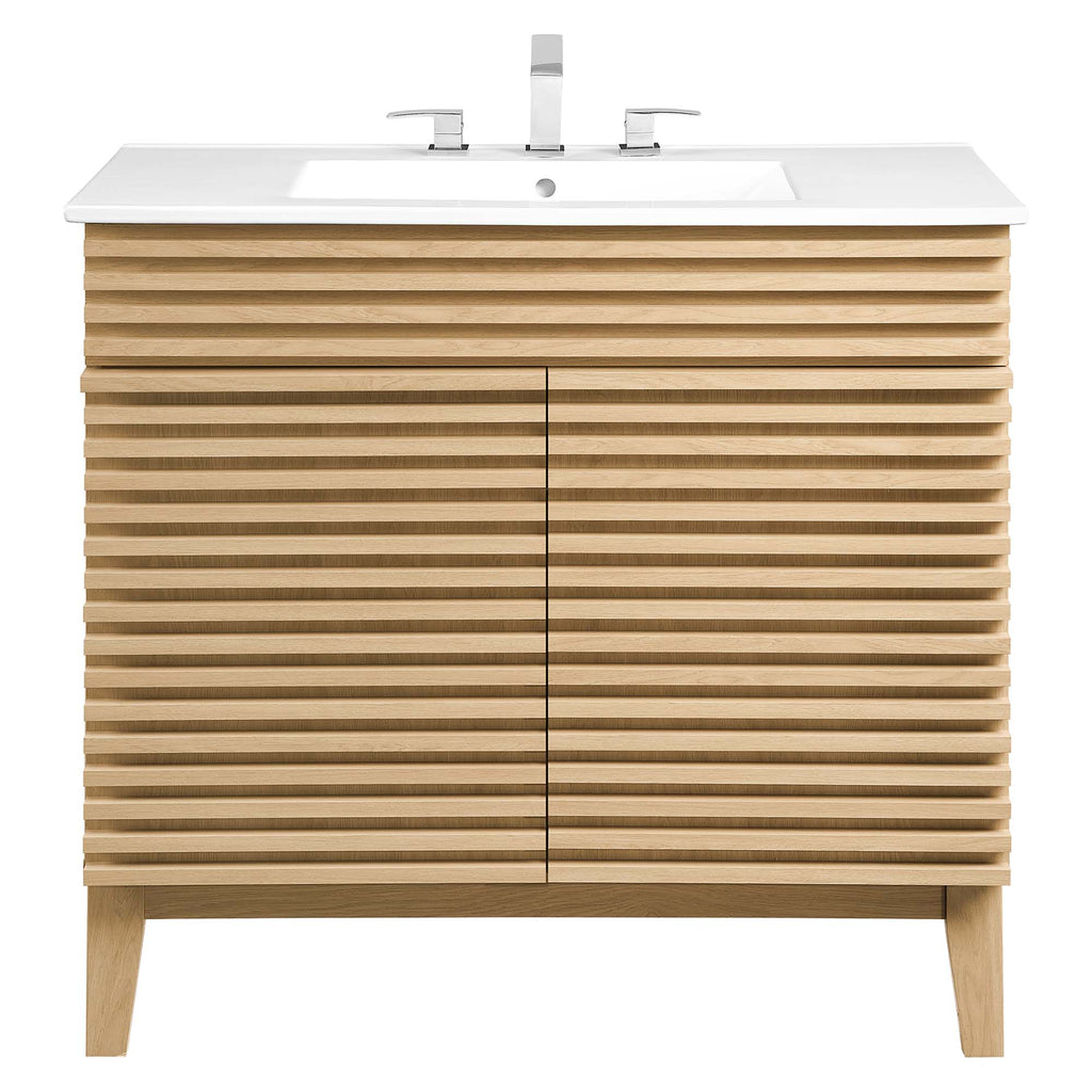 Render 36" Bathroom Vanity - Oak White