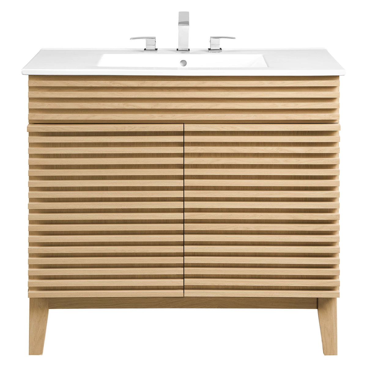Render 36" Bathroom Vanity - Oak White