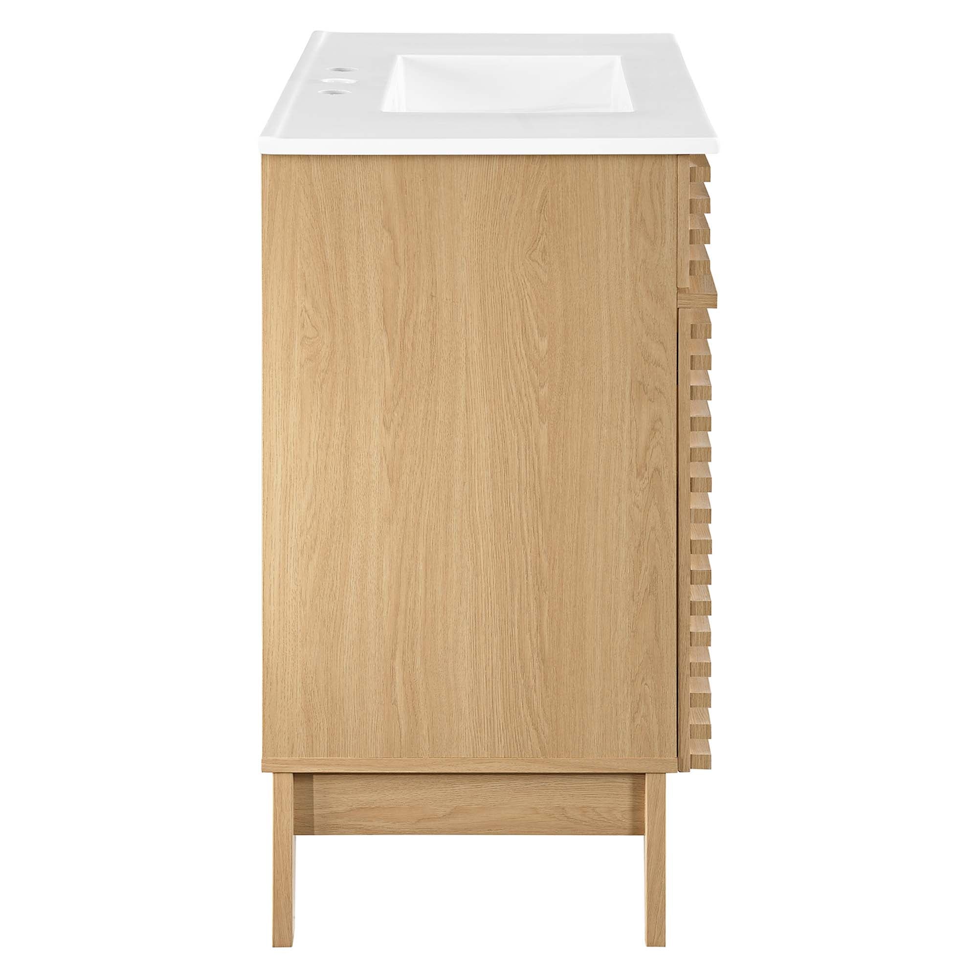 Render 36" Bathroom Vanity - Oak White