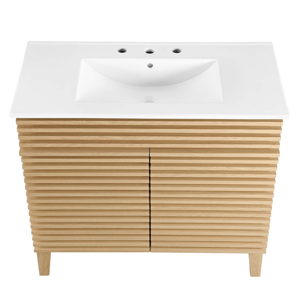 Render 36" Bathroom Vanity - Oak White