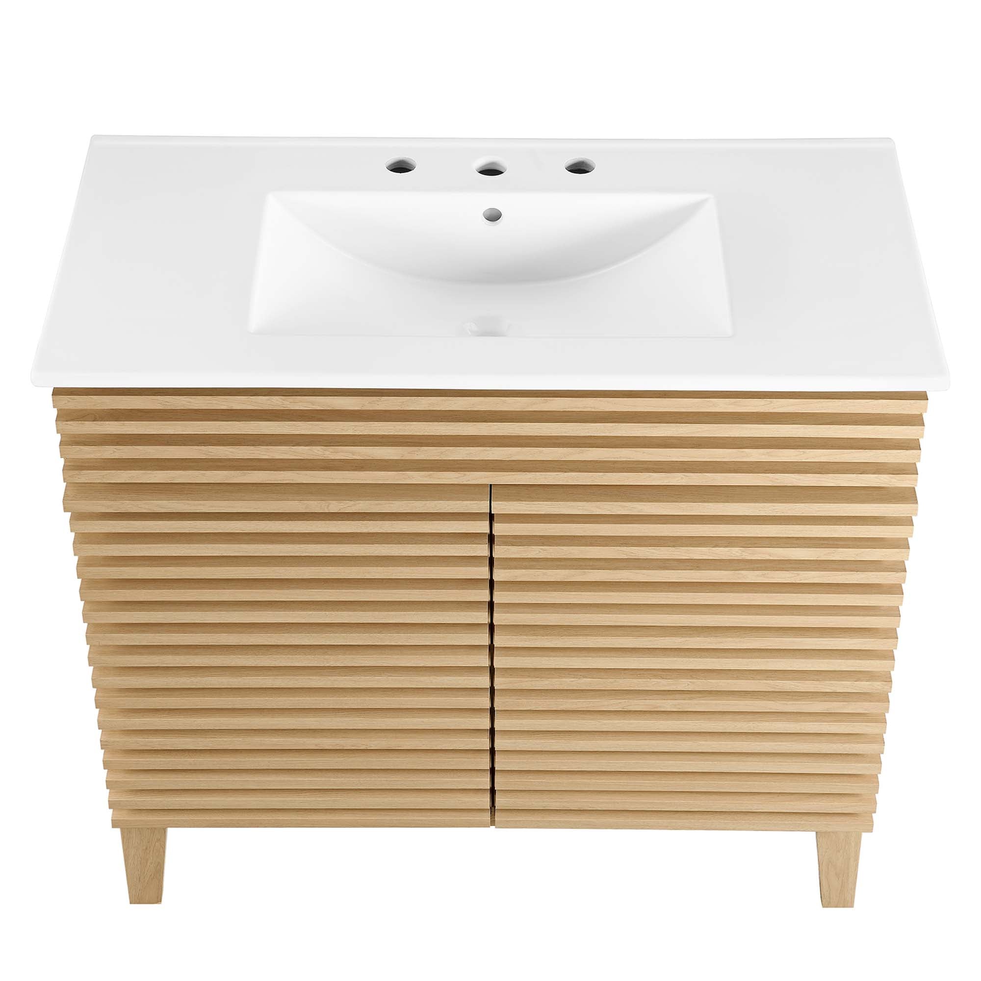 Render 36" Bathroom Vanity - Oak White