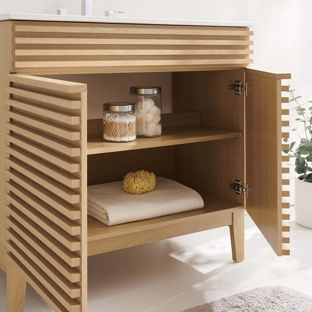 Render 36" Bathroom Vanity - Oak White