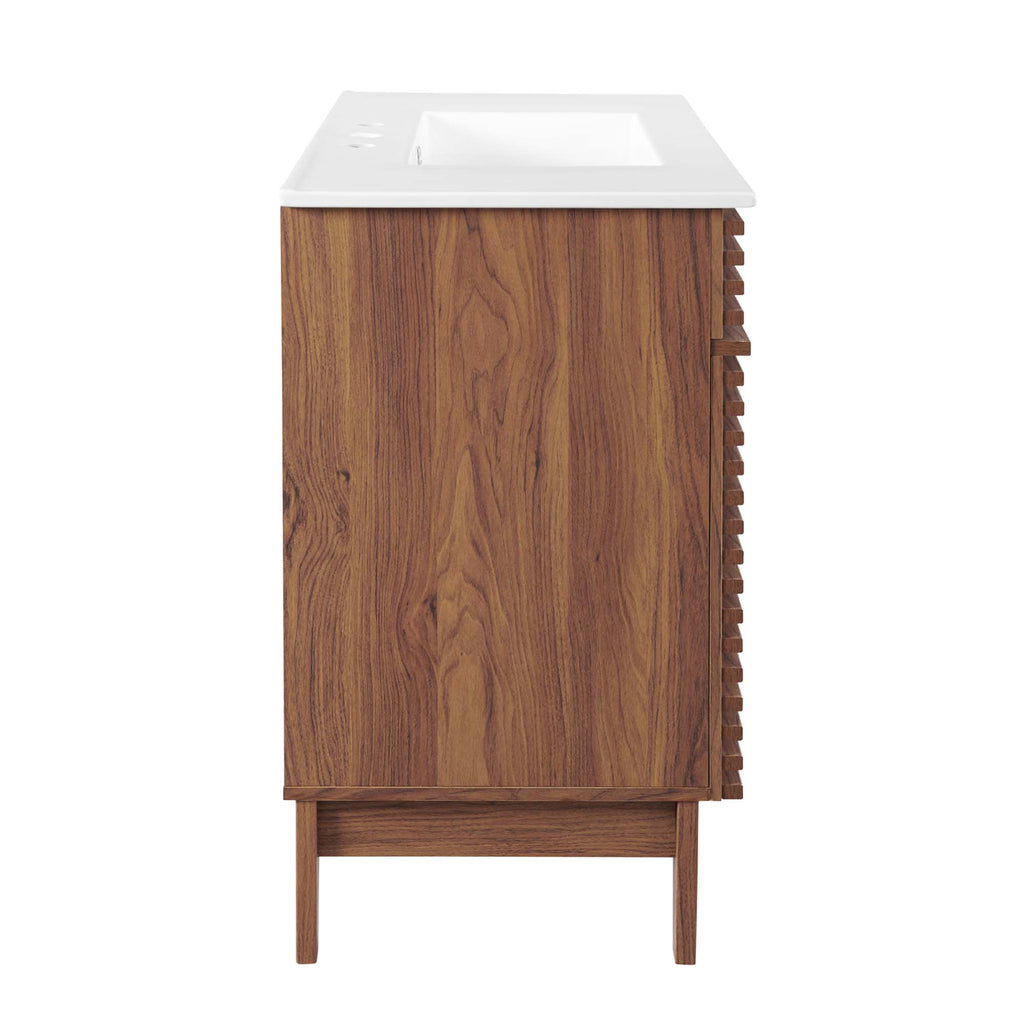 Render 36" Bathroom Vanity - Walnut White