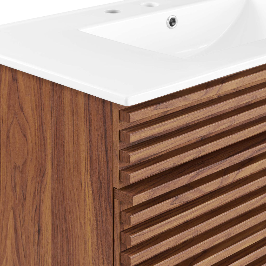 Render 36" Bathroom Vanity - Walnut White