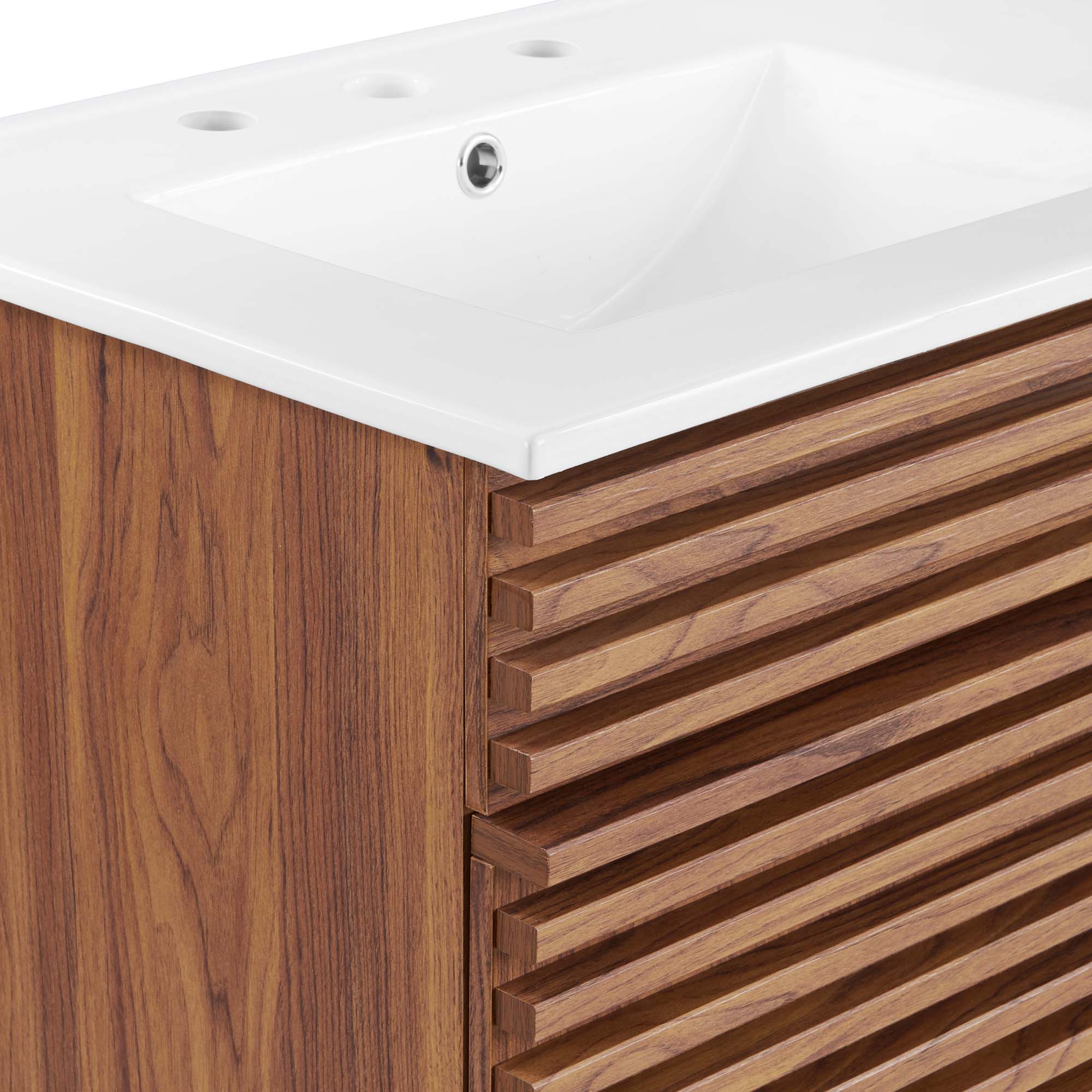Render 48" Double Sink Bathroom Vanity - Walnut White
