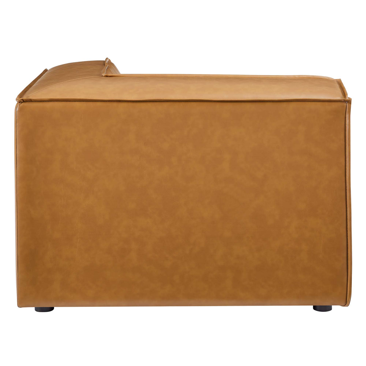 Restore Vegan Leather Sectional Sofa Corner Chair - Tan