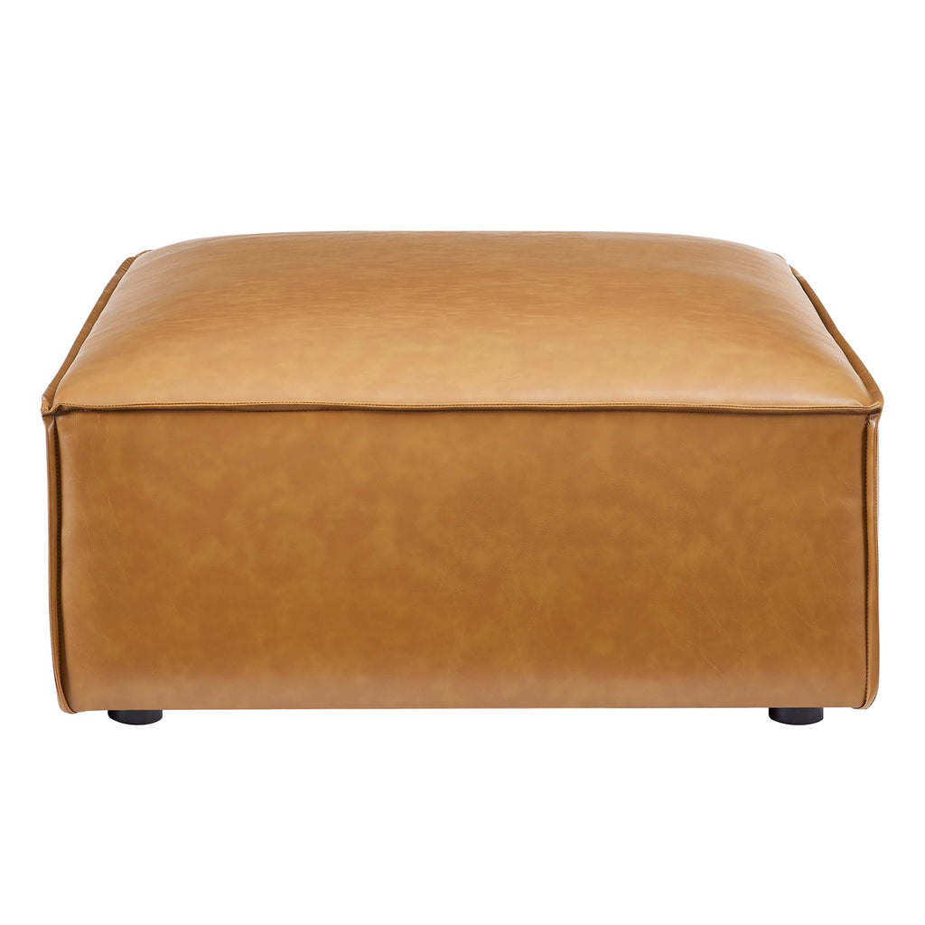 Restore Vegan Leather Ottoman - Tan