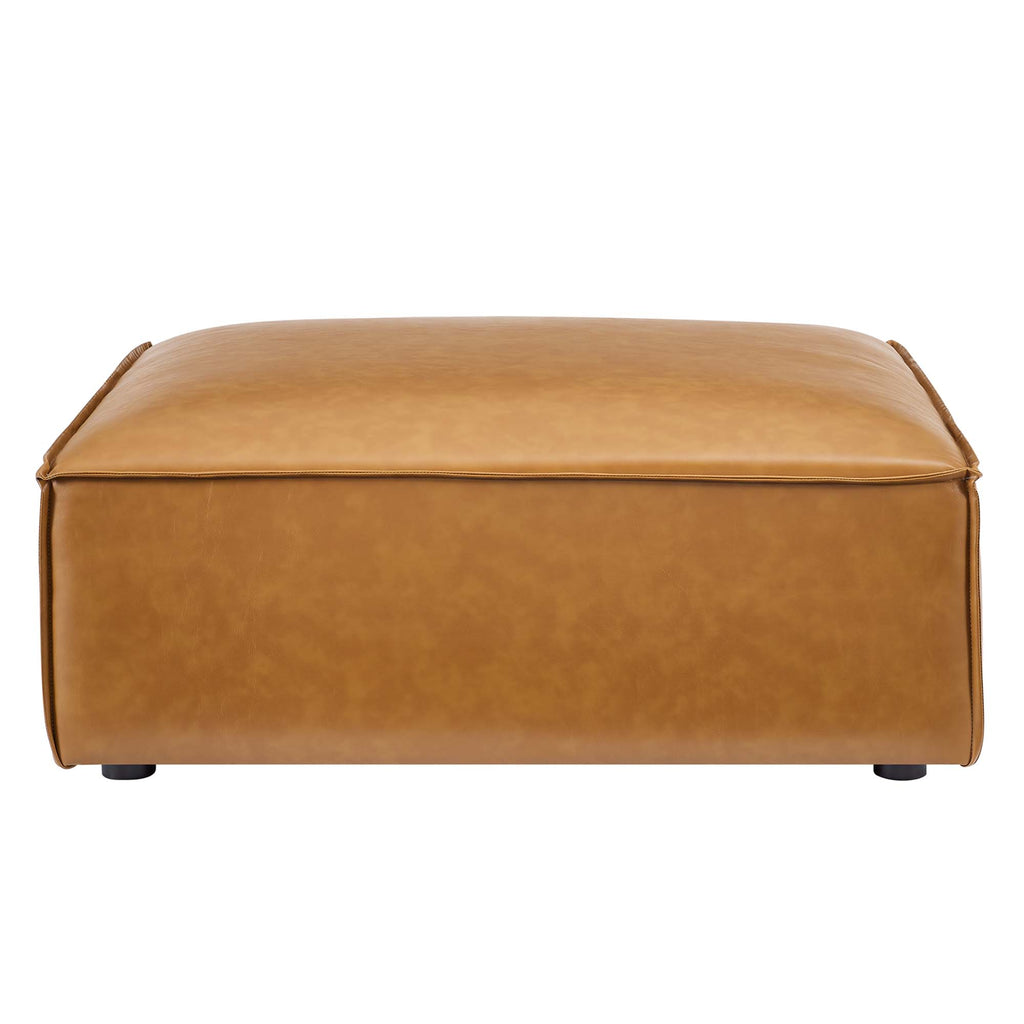 Restore Vegan Leather Ottoman - Tan