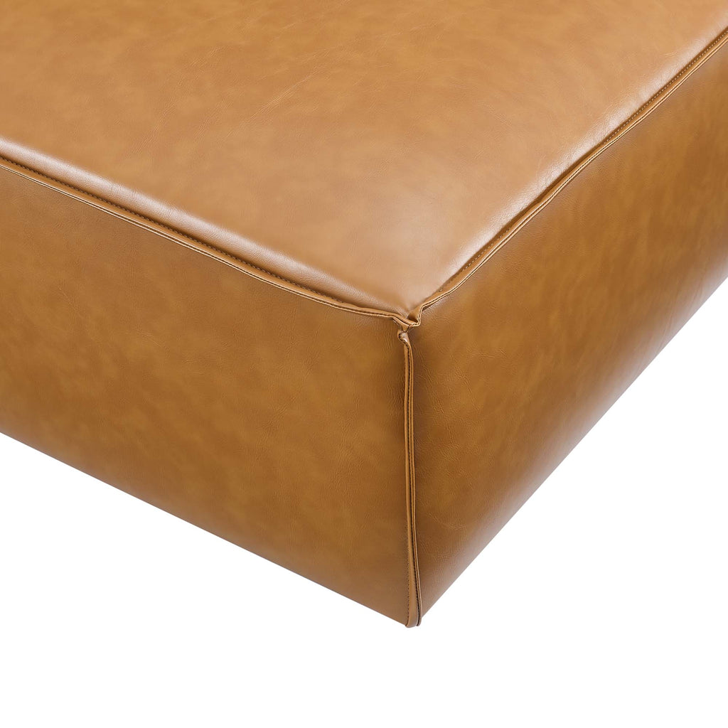 Restore Vegan Leather Ottoman - Tan