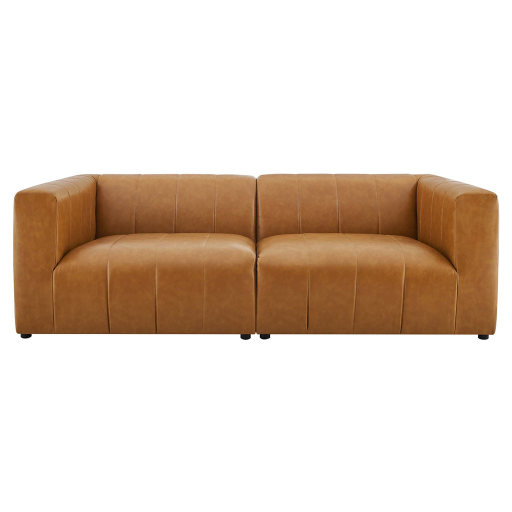 Bartlett 2-Piece Vegan Leather Loveseat - Tan