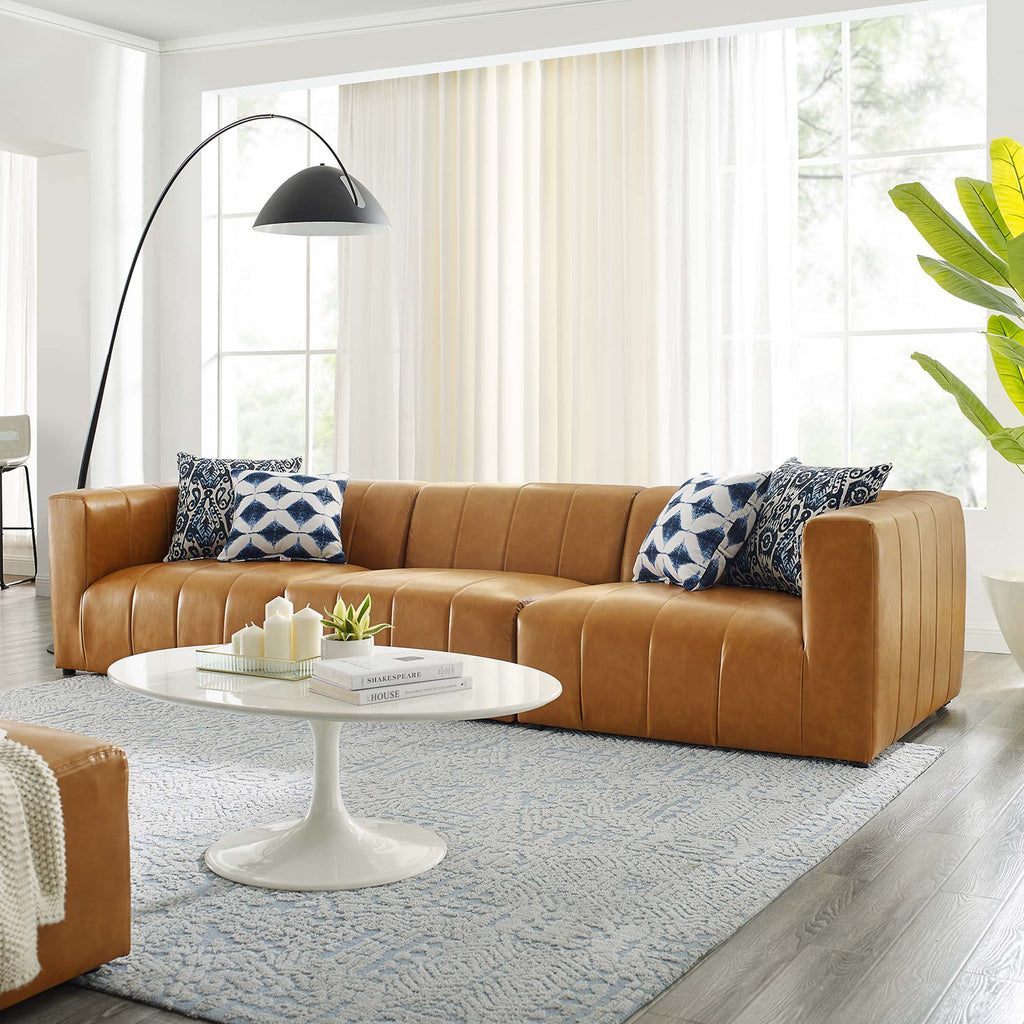 Bartlett 3-Piece Vegan Leather Sofa - Tan