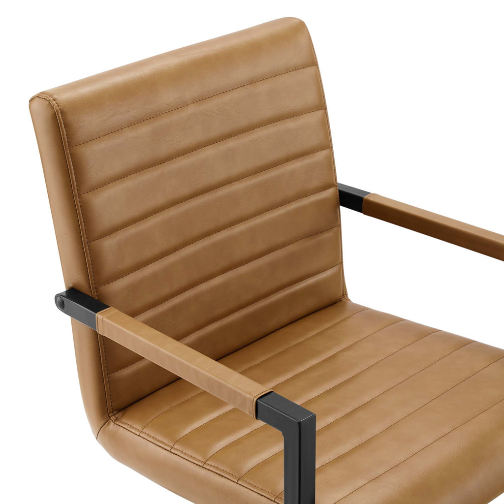 Savoy Vegan Leather Dining Chairs Set of 2 - Tan