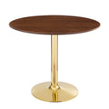 Verne 35" Dining Table - Gold Walnut