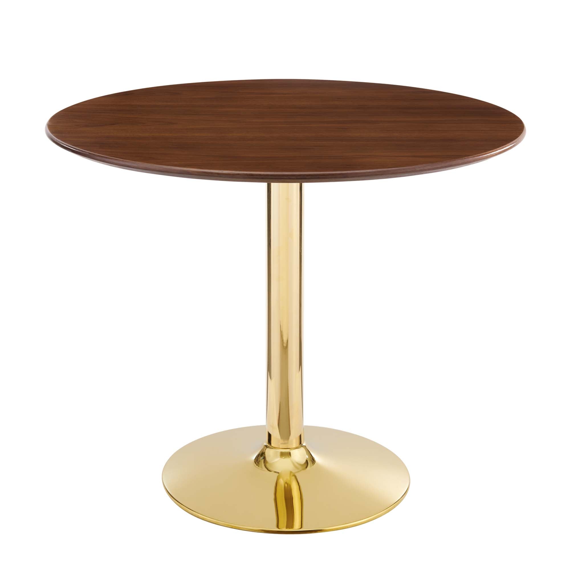 Verne 35" Dining Table - Gold Walnut