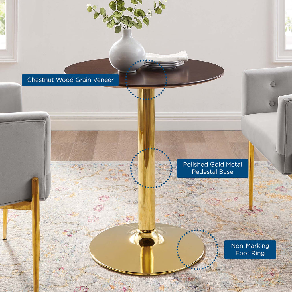 Verne 28" Dining Table - Gold Cherry Walnut