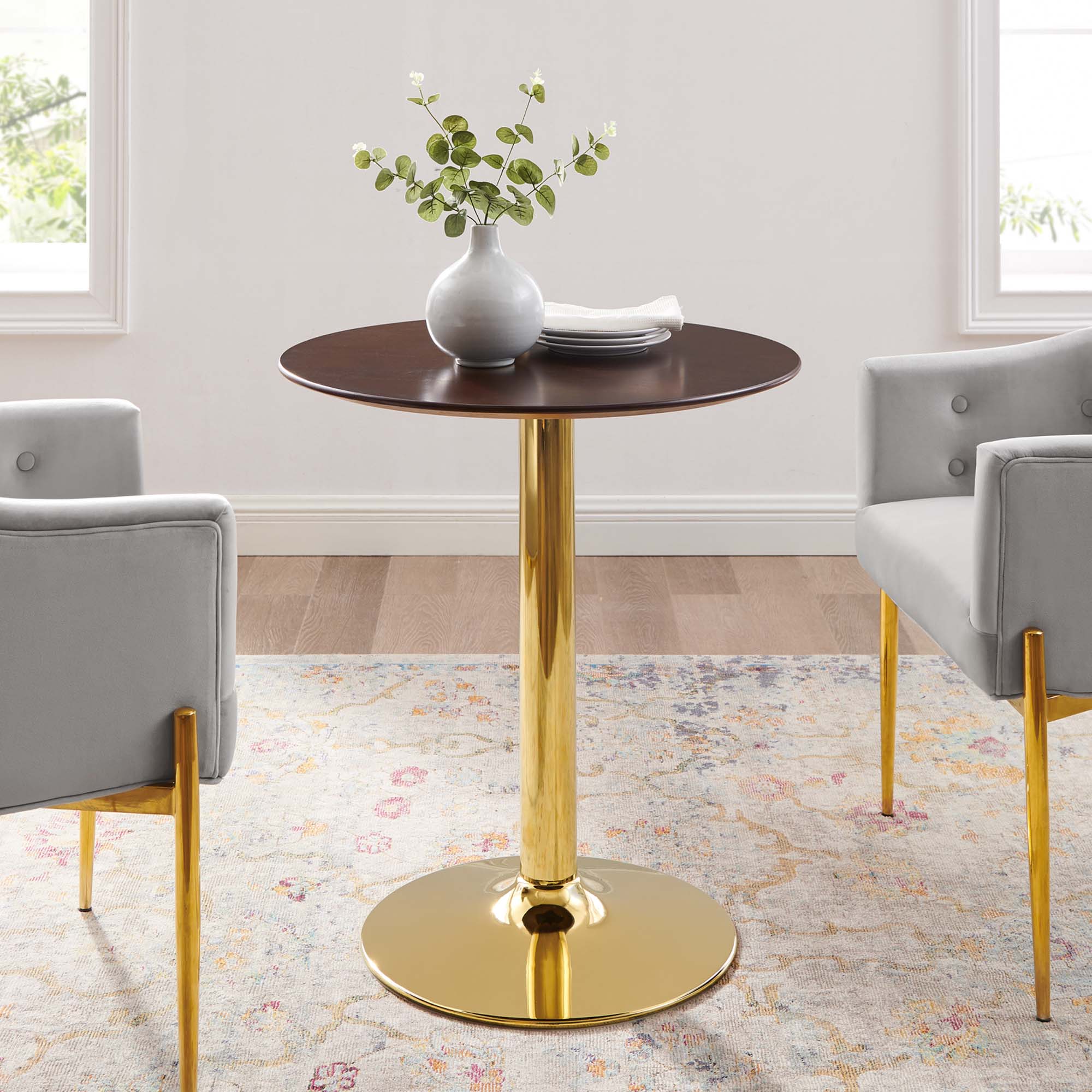 Verne 28" Dining Table - Gold Cherry Walnut