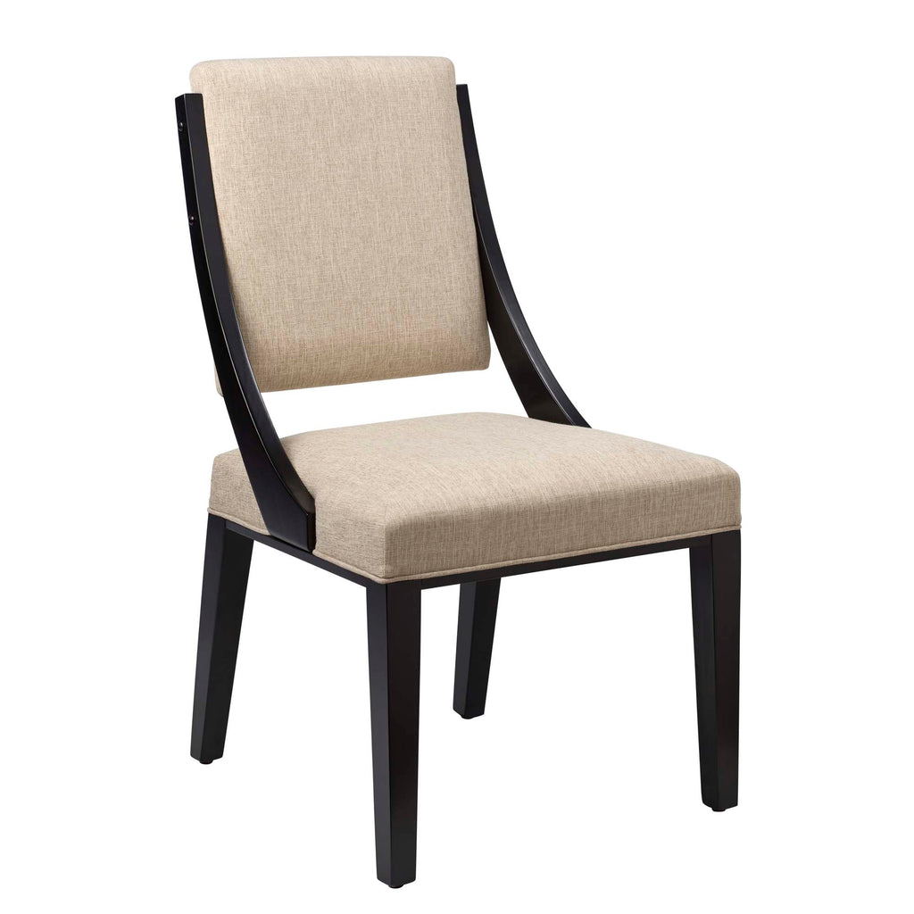 Cambridge Upholstered Fabric Dining Chairs Set of 2 - Beige