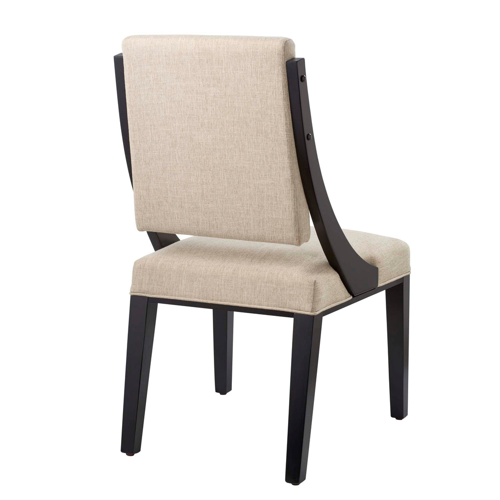 Cambridge Upholstered Fabric Dining Chairs Set of 2 - Beige