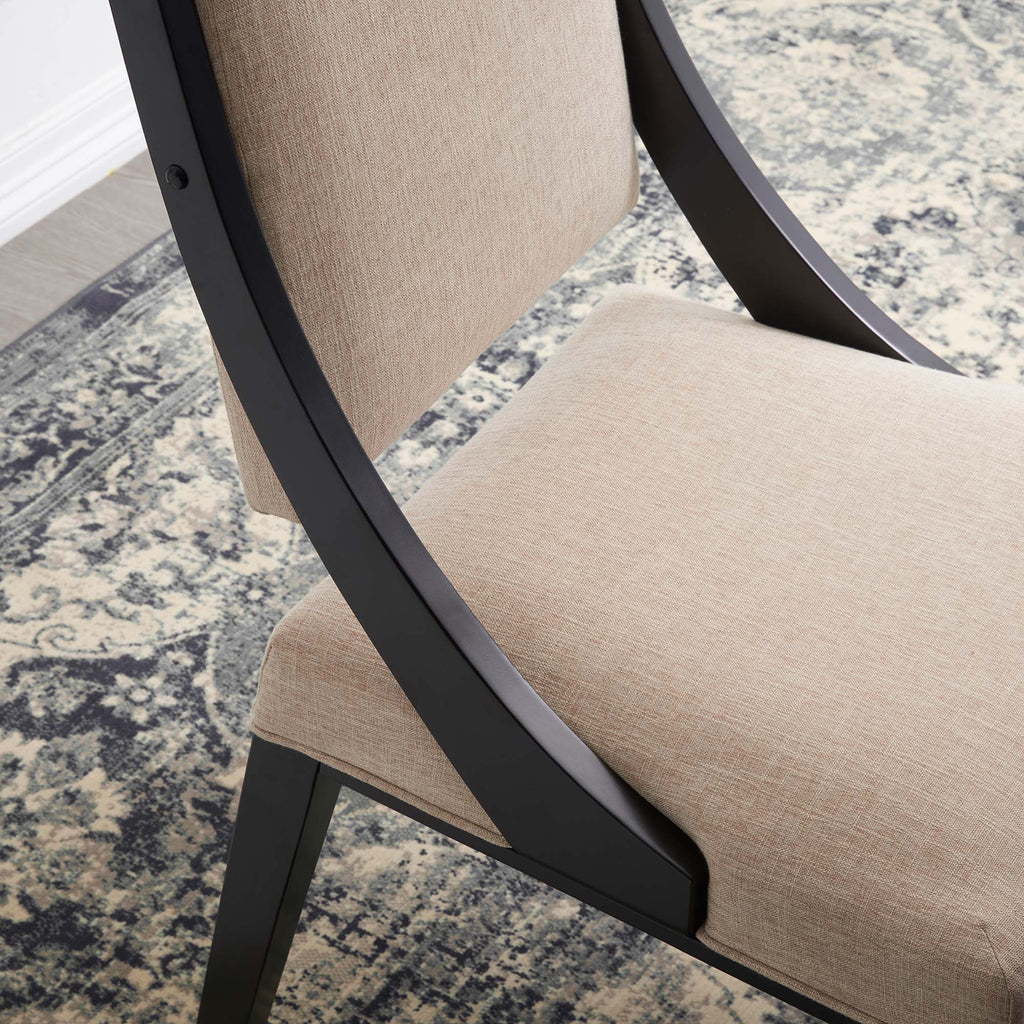 Cambridge Upholstered Fabric Dining Chairs Set of 2 - Beige
