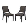 Cambridge Upholstered Fabric Dining Chairs Set of 2 - Gray