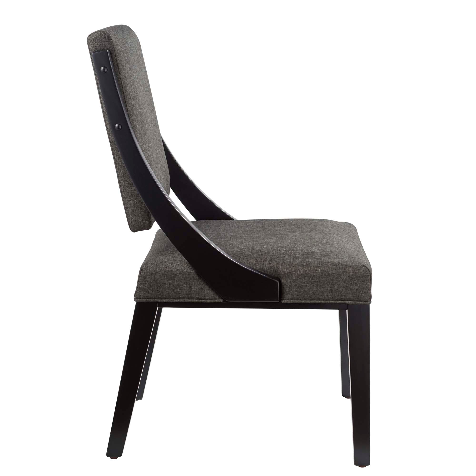 Cambridge Upholstered Fabric Dining Chairs Set of 2 - Gray