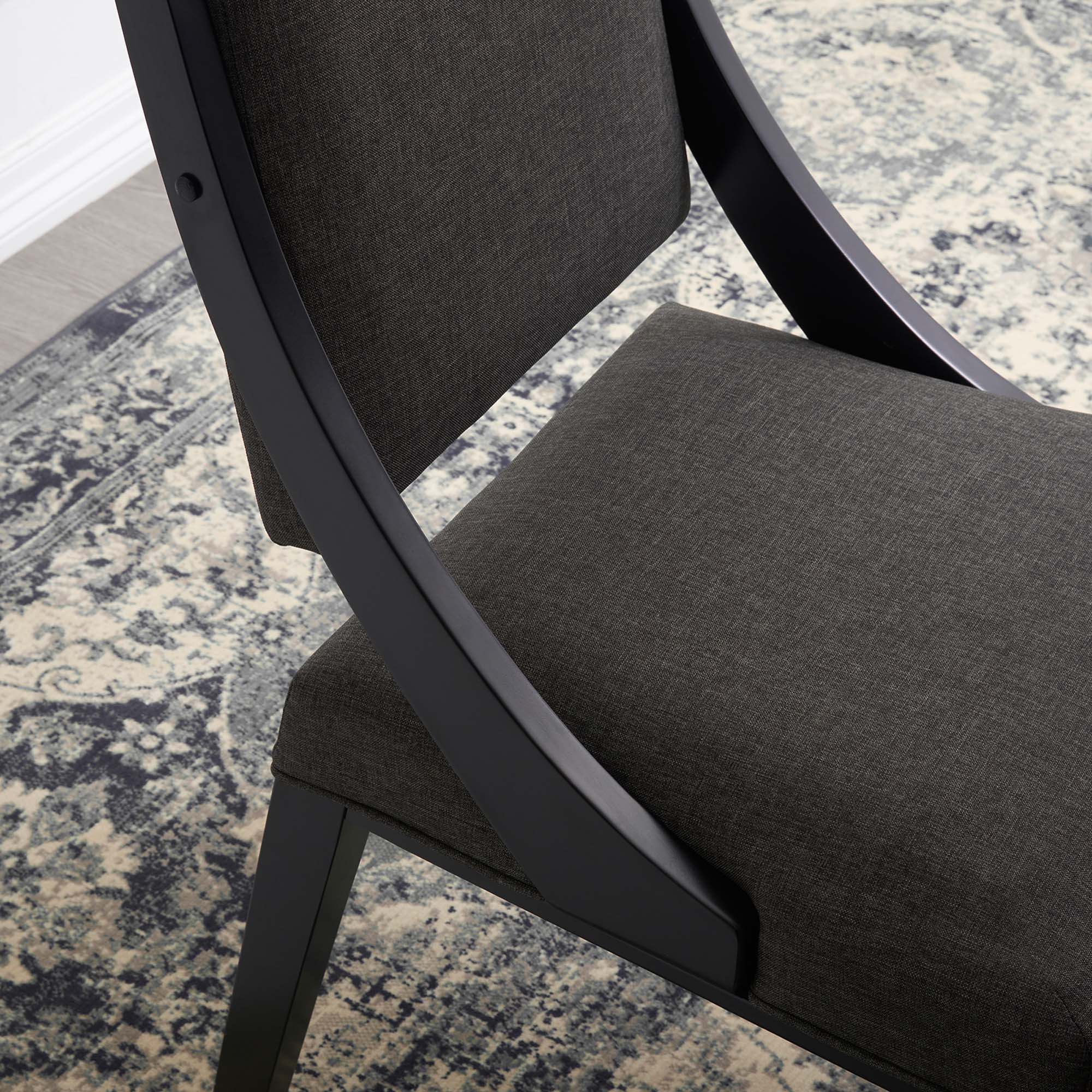Cambridge Upholstered Fabric Dining Chairs Set of 2 - Gray
