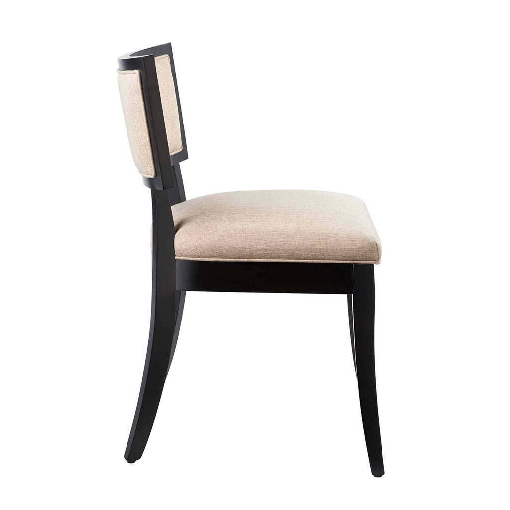 Pristine Upholstered Fabric Dining Chairs Set of 2 - Beige