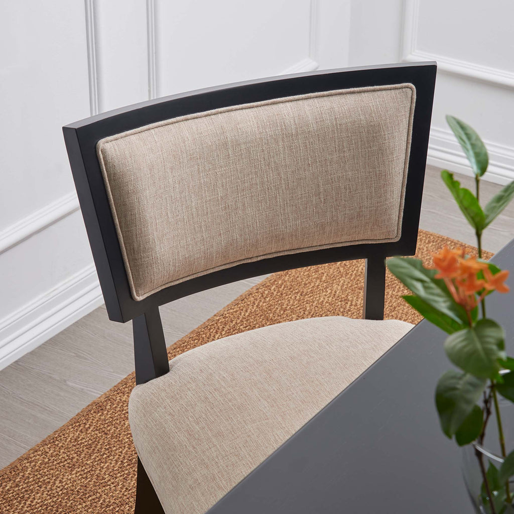 Pristine Upholstered Fabric Dining Chairs Set of 2 - Beige