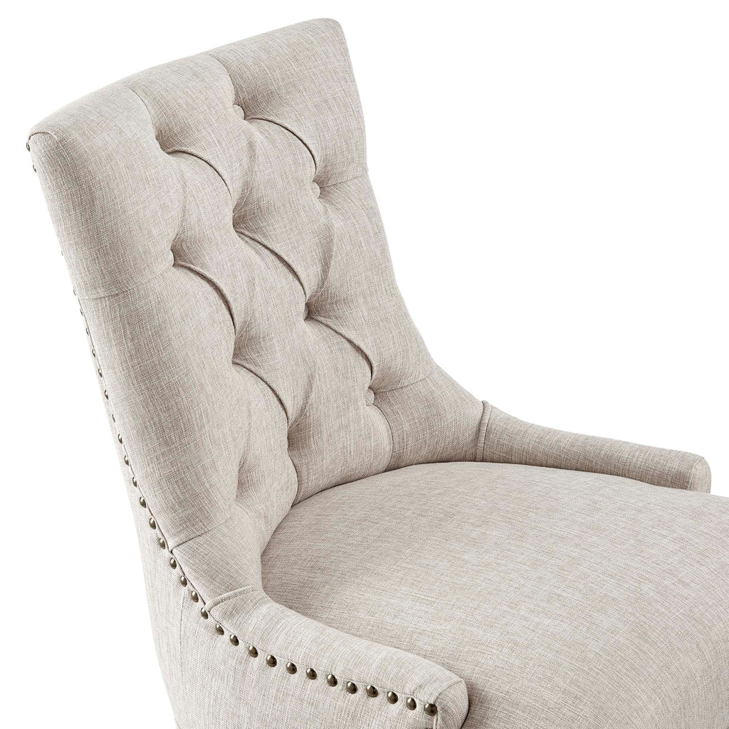 Regent Tufted Fabric Office Chair - Black Beige