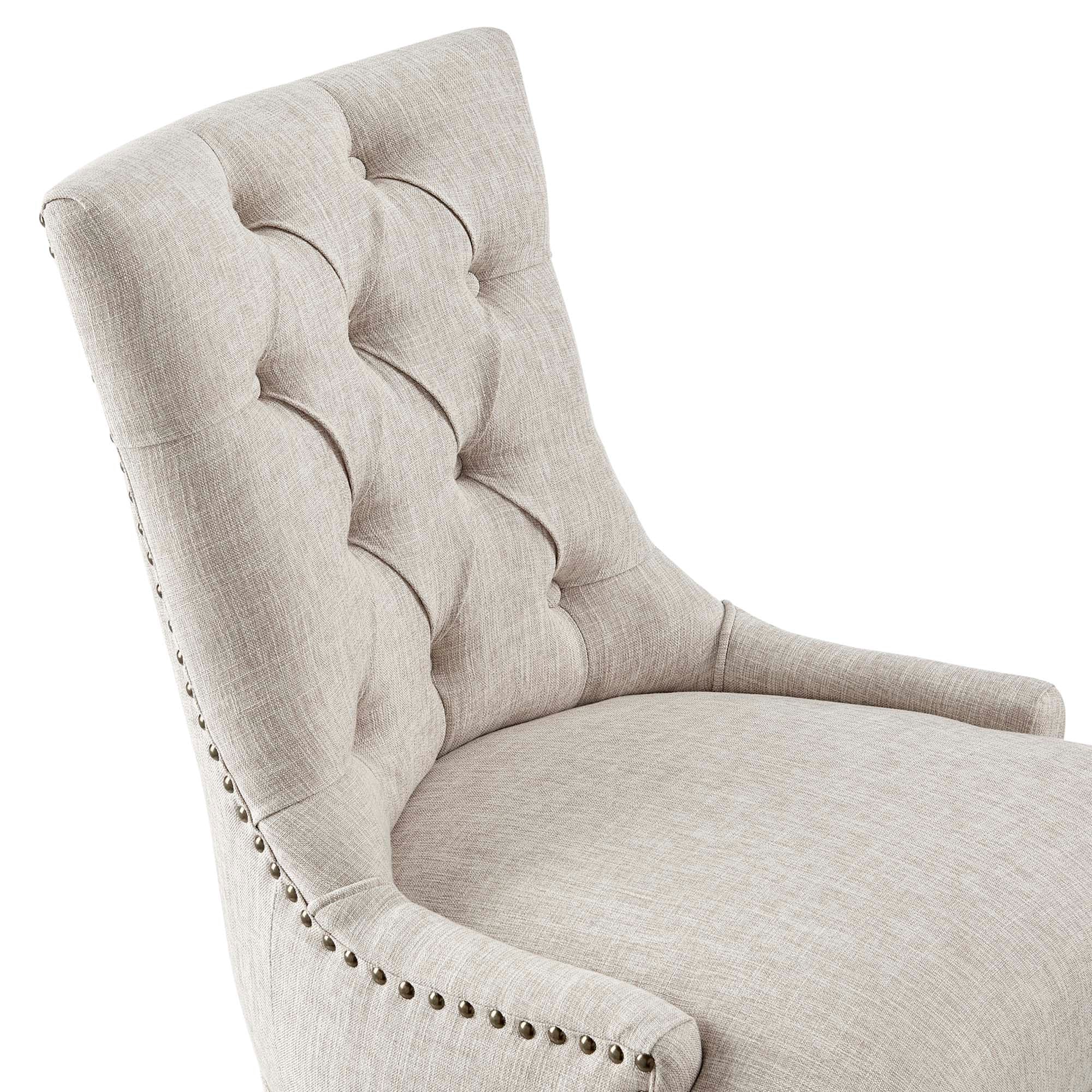 Regent Tufted Fabric Office Chair - Black Beige