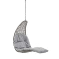 Landscape Hanging Chaise Lounge Outdoor Patio Swing Chair - Light Gray Gray (EEI-4589-LGR-GRY)