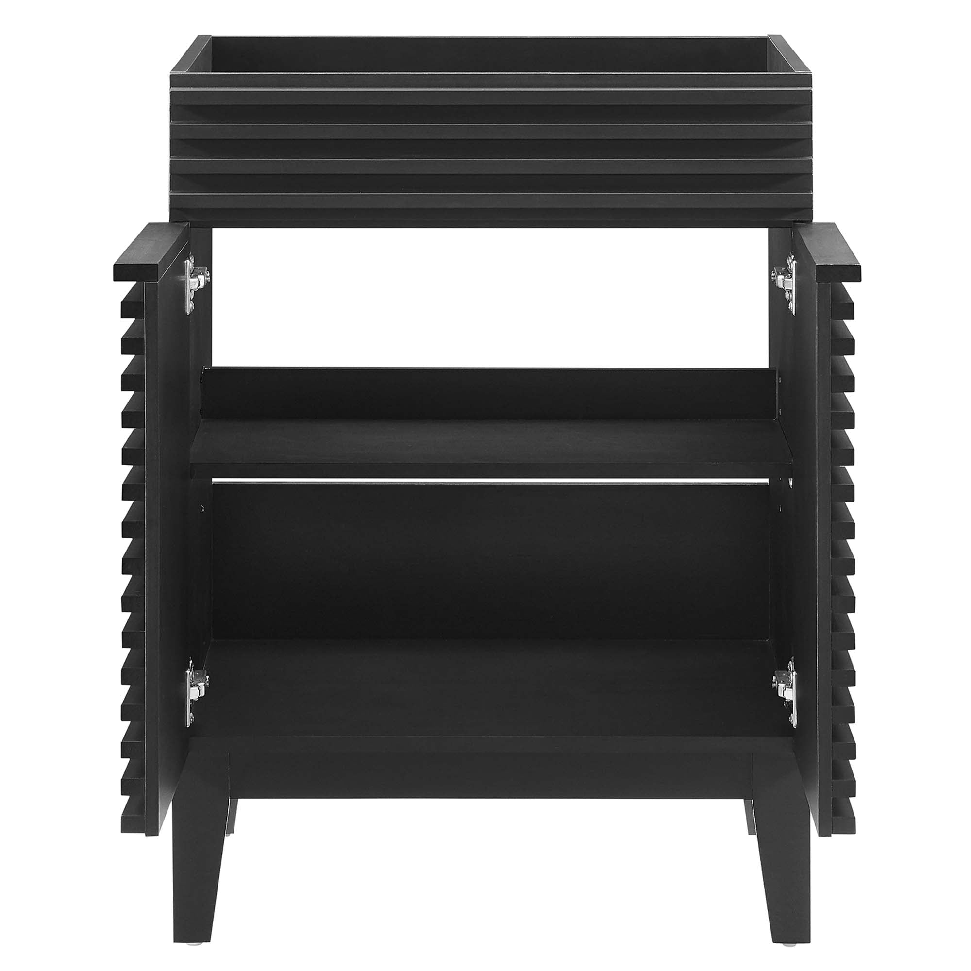 Render 24" Bathroom Vanity Cabinet (Sink Basin Not Included) - Black