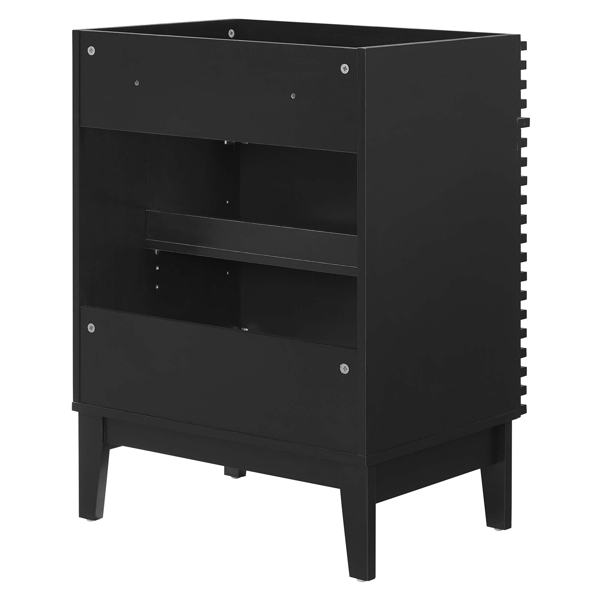 Render 24" Bathroom Vanity Cabinet (Sink Basin Not Included) - Black