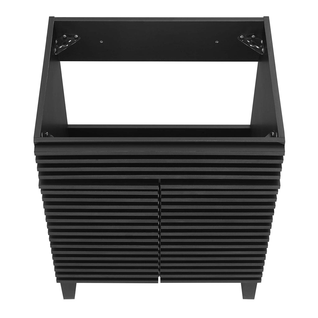 Render 24" Bathroom Vanity Cabinet (Sink Basin Not Included) - Black