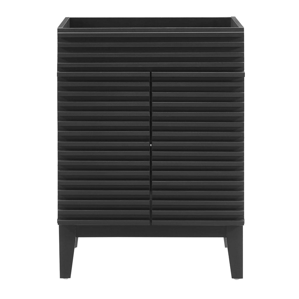 Render 24" Bathroom Vanity Cabinet (Sink Basin Not Included) - Black
