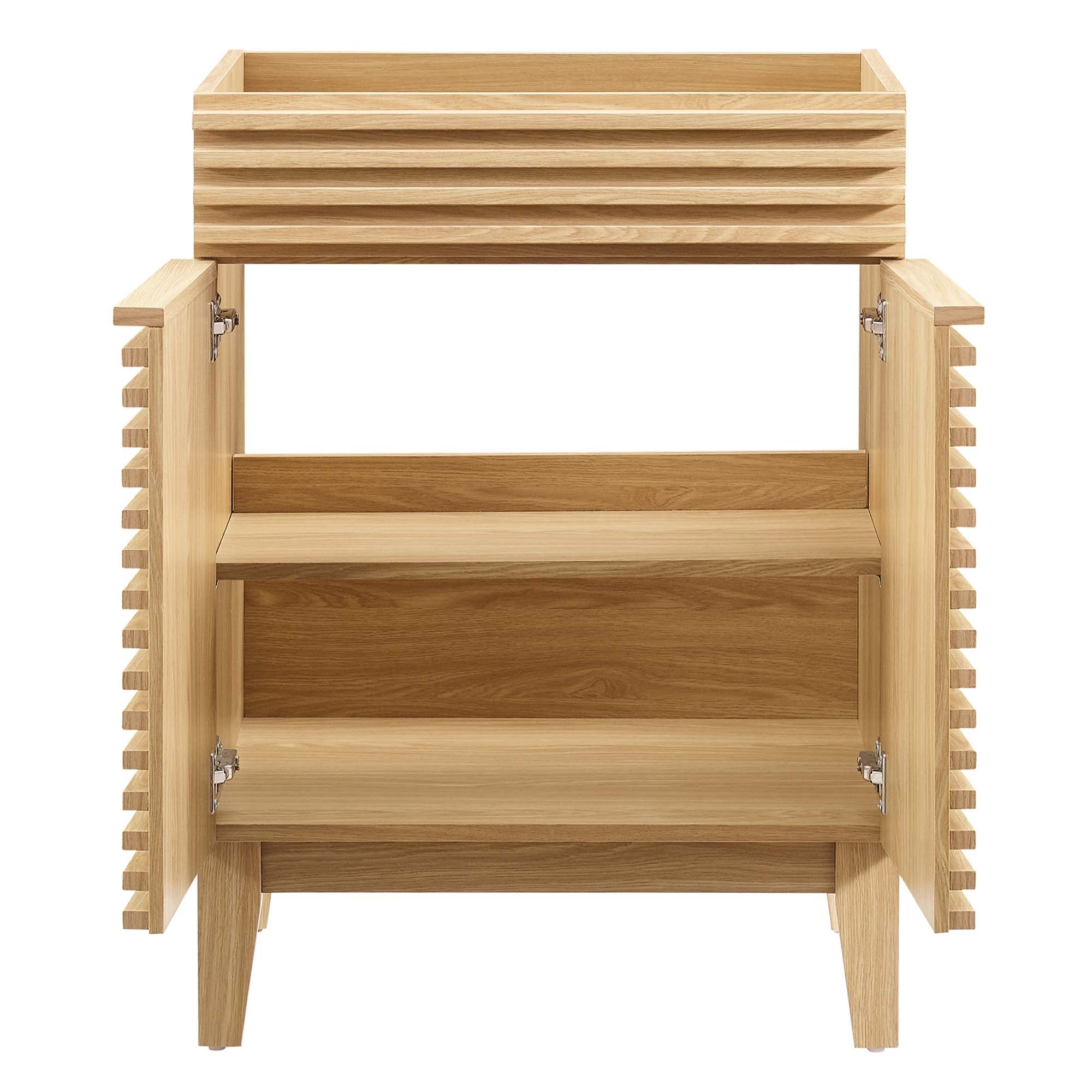 Render 24" Bathroom Vanity Cabinet (Sink Basin Not Included) - Oak