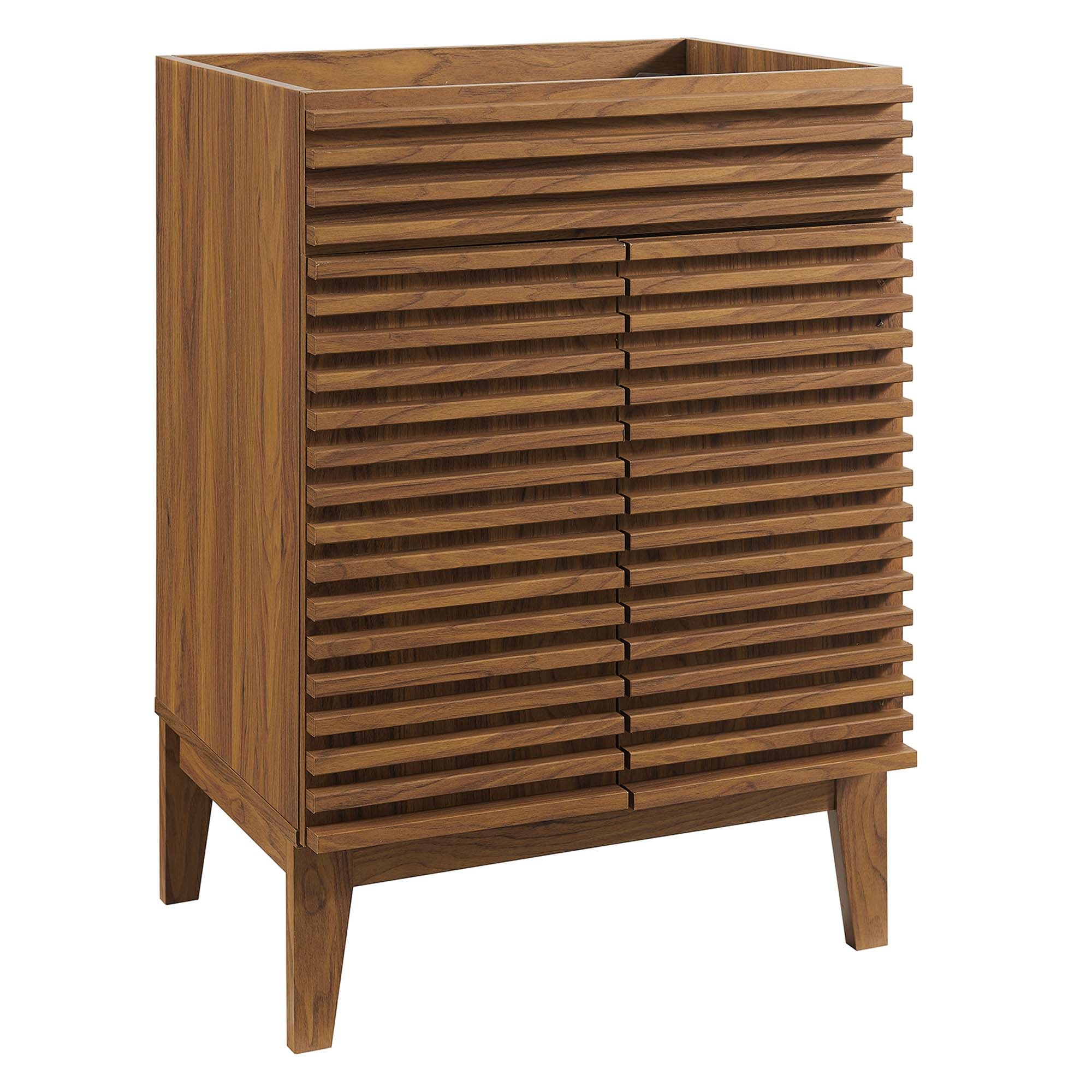 Render 24" Bathroom Vanity Cabinet (Sink Basin Not Included) - Walnut