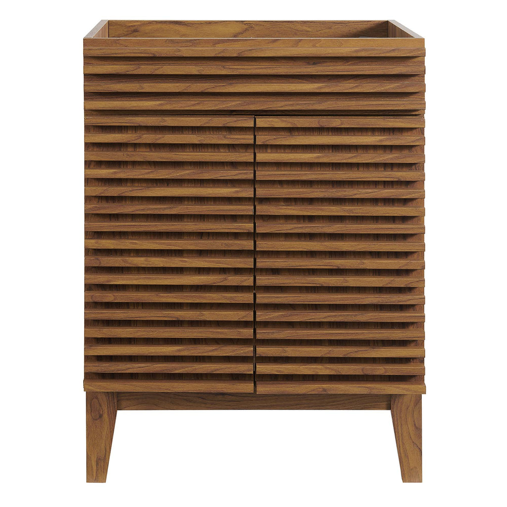 Render 24" Bathroom Vanity Cabinet (Sink Basin Not Included) - Walnut