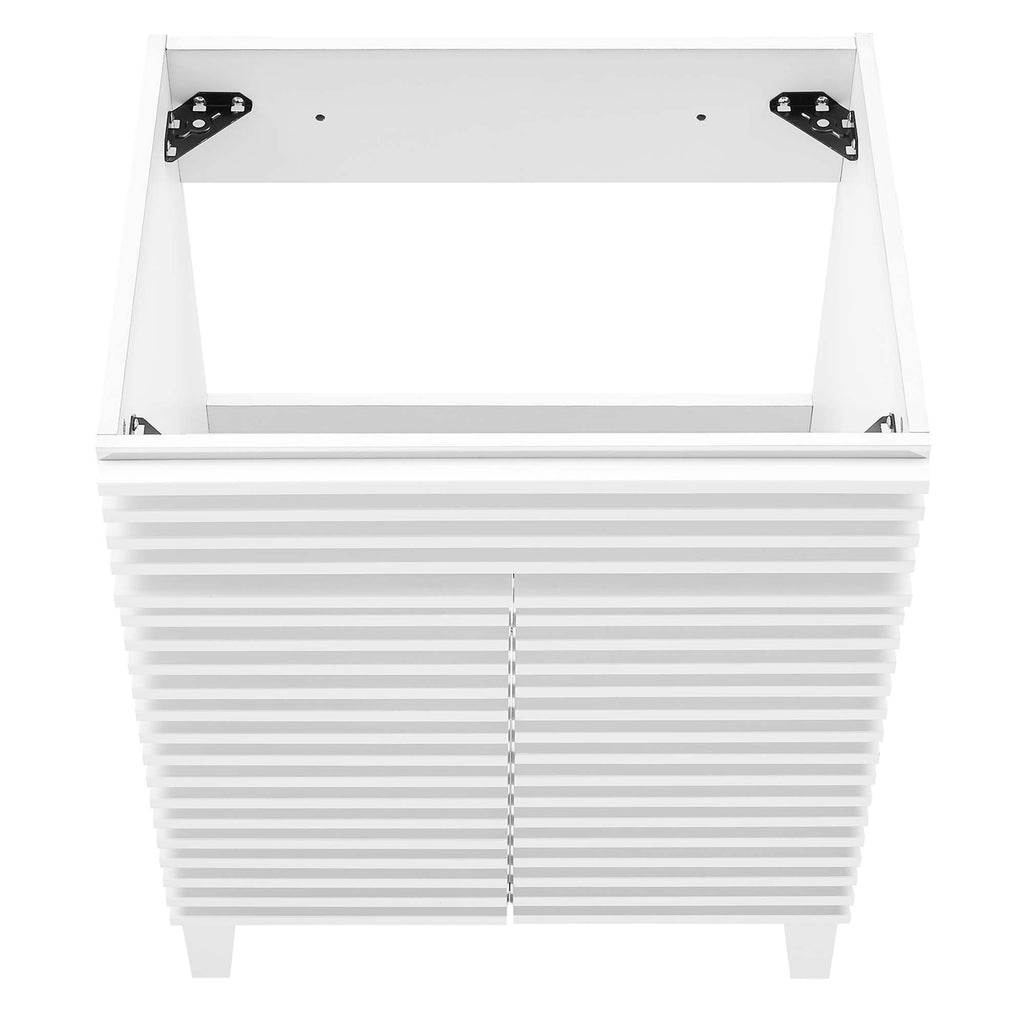 Render 24" Bathroom Vanity Cabinet (Sink Basin Not Included) - White