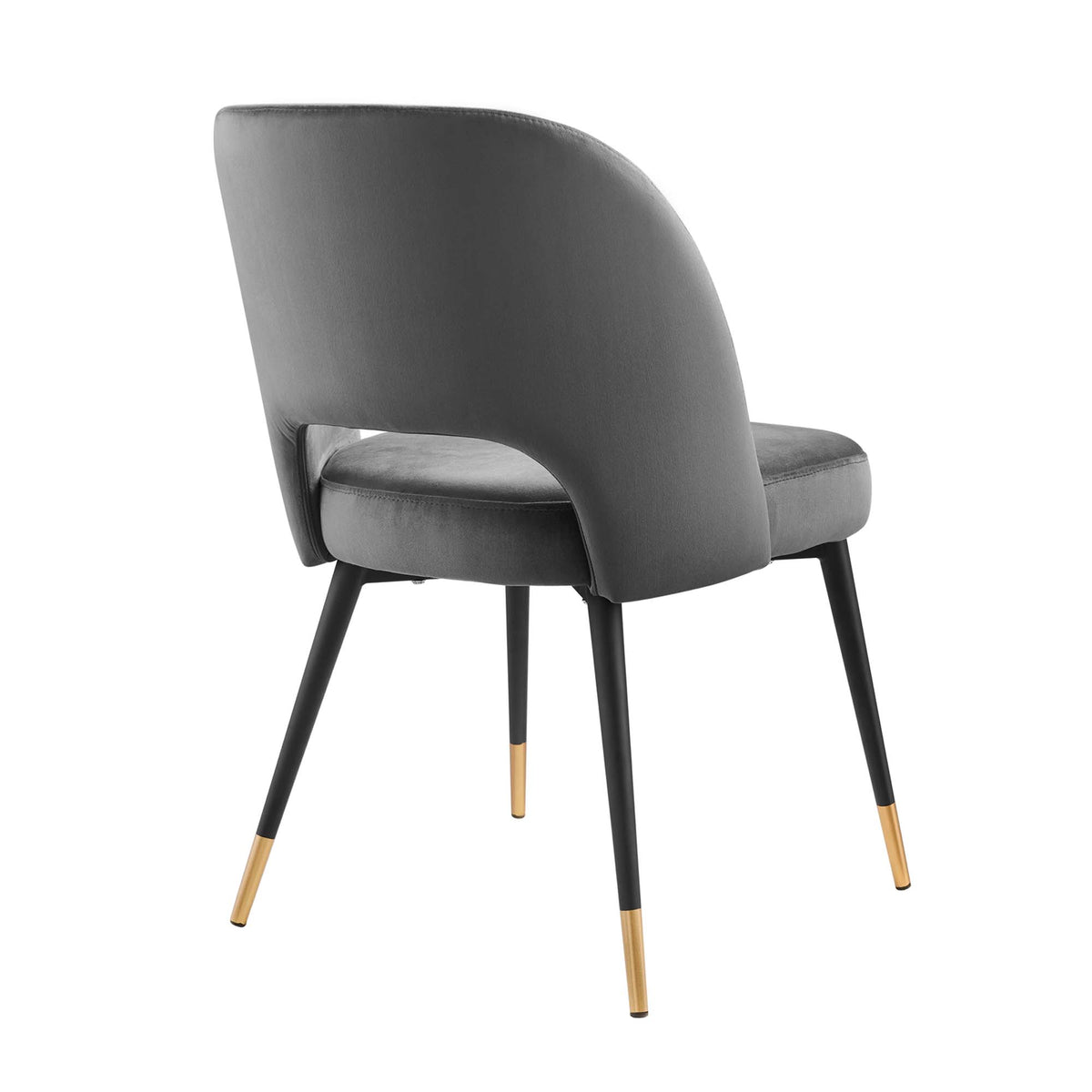 Rouse Performance Velvet Dining Side Chairs Set of 2 - Charcoal