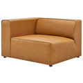 Mingle Vegan Leather Left-Arm Chair - Tan
