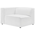 Mingle Vegan Leather Left-Arm Chair - White