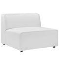 Mingle Vegan Leather Armless Chair - White