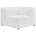 Mingle Vegan Leather Corner Chair - White